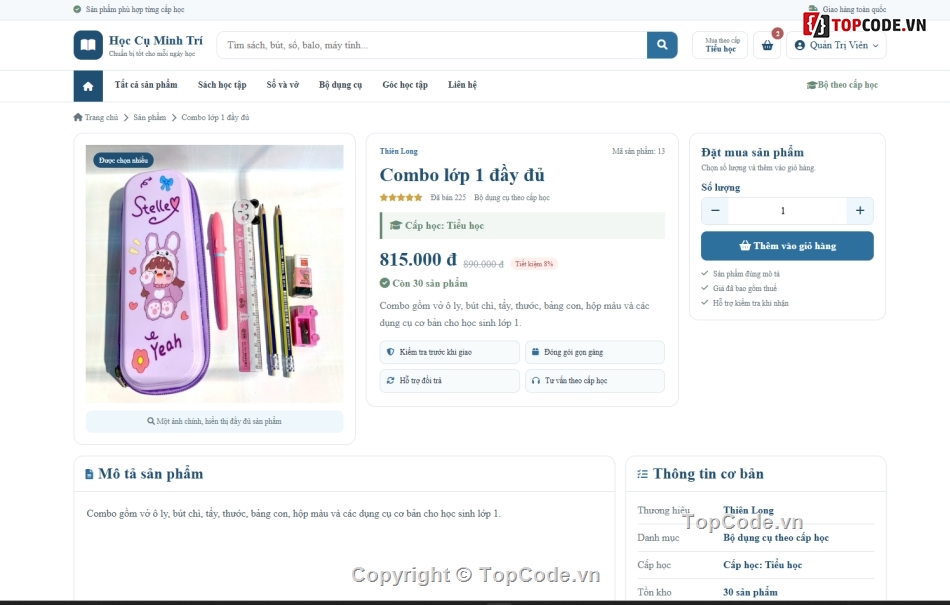 học tập,website học tập,web bán dụng cụ